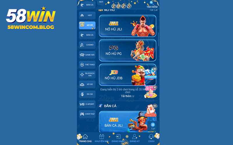 Giới thiệu 58Win qua những trò chơi nổi tiếng nhất