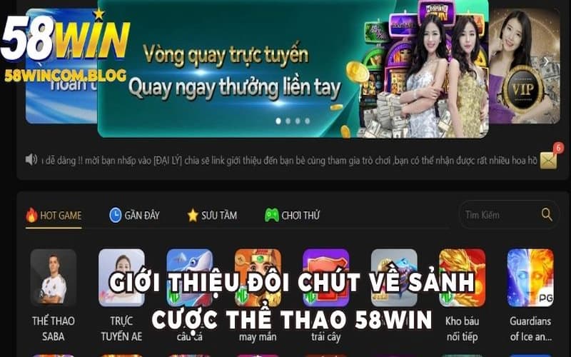 Giới thiệu đôi chút về sảnh cược thể thao 58Win