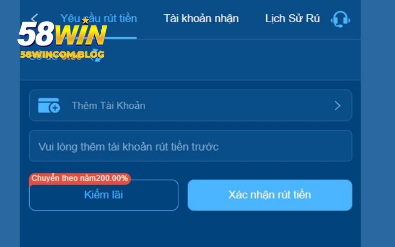 Lưu ý khi rút tiền tại hệ thống 58Win