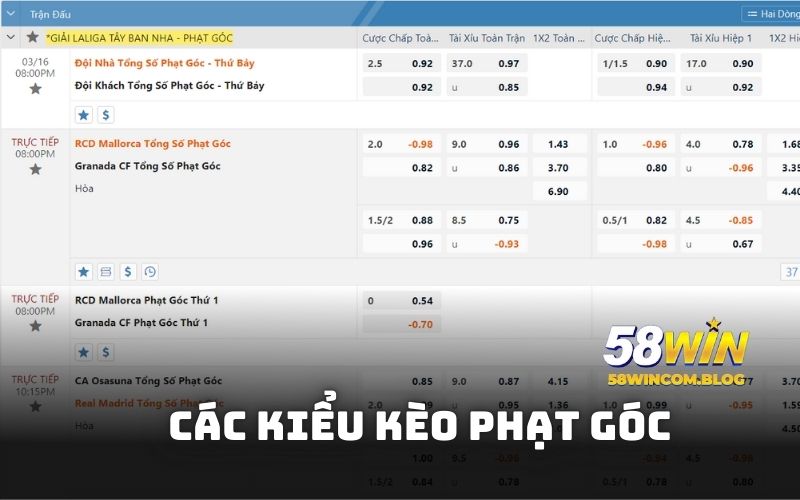 Phân loại các loại cược để soi kèo phạt góc hiệu quả hơn